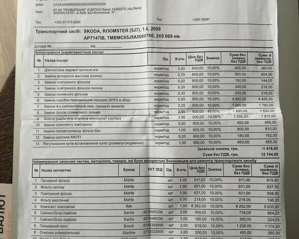 Синий Шкода Румстер, объемом двигателя 1.39 л и пробегом 273 тыс. км за 4500 $, фото 15 на Automoto.ua