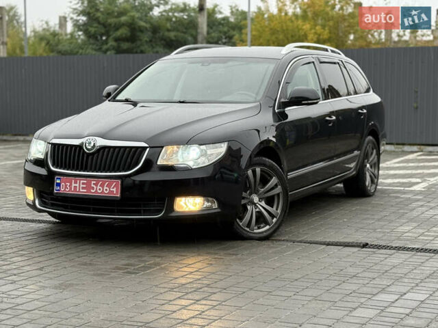 Чорний Шкода Суперб, об'ємом двигуна 2 л та пробігом 193 тис. км за 10799 $, фото 1 на Automoto.ua