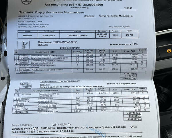 Шкода Суперб 2020 в Одессе на Automoto.ua Зеленый Шкода Суперб, объемом двигателя 1.97 л и пробегом 162 тыс. км за 25000 $, фото 14 на Automoto.ua