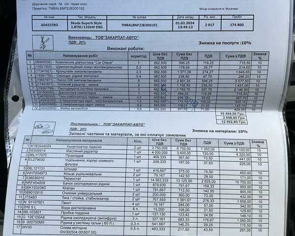 Шкода Суперб 2020 в Одессе на Automoto.ua Зеленый Шкода Суперб, объемом двигателя 1.97 л и пробегом 162 тыс. км за 25000 $, фото 13 на Automoto.ua