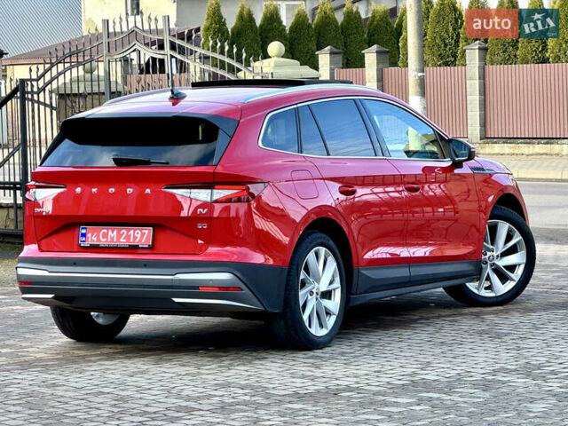 Красный Шкода Enyaq iV, объемом двигателя 0 л и пробегом 35 тыс. км за 23995 $, фото 36 на Automoto.ua