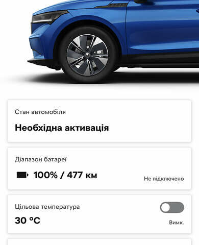 Синий Шкода Enyaq iV, объемом двигателя 0 л и пробегом 88 тыс. км за 28000 $, фото 2 на Automoto.ua