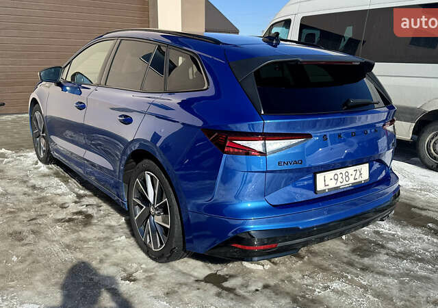 Синий Шкода Enyaq iV, объемом двигателя 0 л и пробегом 195 тыс. км за 21900 $, фото 23 на Automoto.ua