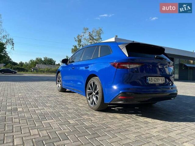 Синий Шкода Enyaq iV, объемом двигателя 0 л и пробегом 21 тыс. км за 34500 $, фото 1 на Automoto.ua