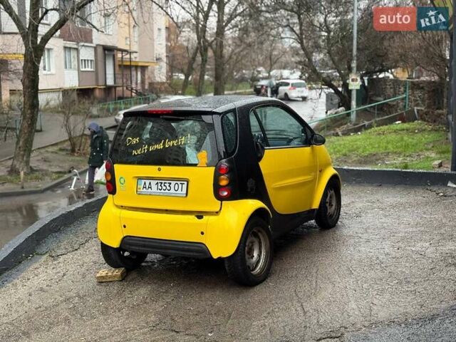 Желтый Смарт Форту, объемом двигателя 0.6 л и пробегом 137 тыс. км за 2650 $, фото 7 на Automoto.ua