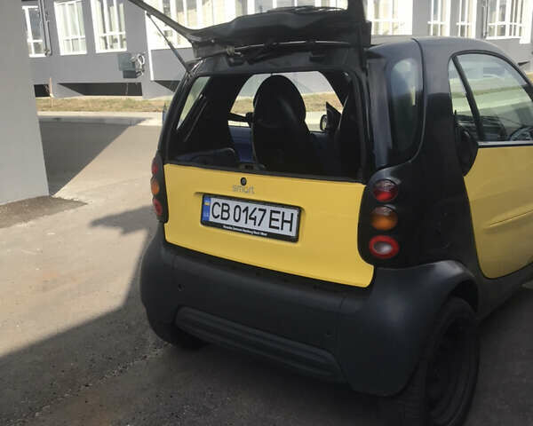 Желтый Смарт Форту, объемом двигателя 0.6 л и пробегом 217 тыс. км за 3200 $, фото 4 на Automoto.ua