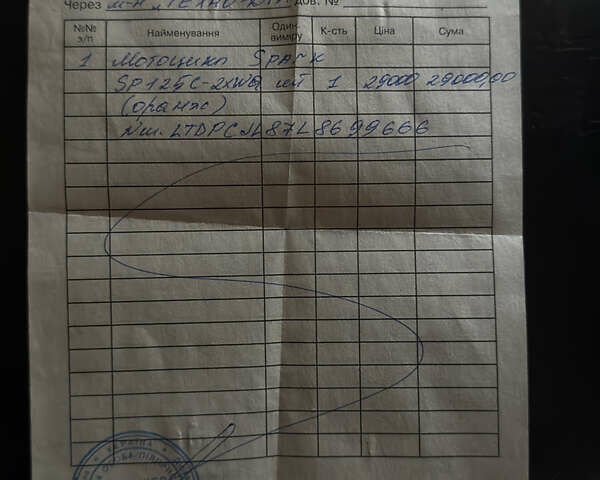 Спарк SP 125, объемом двигателя 0 л и пробегом 1 тыс. км за 570 $, фото 7 на Automoto.ua
