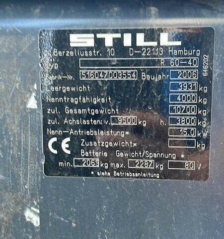 Стилл  R 60-45, объемом двигателя 0 л и пробегом 0 тыс. км за 10500 $, фото 5 на Automoto.ua