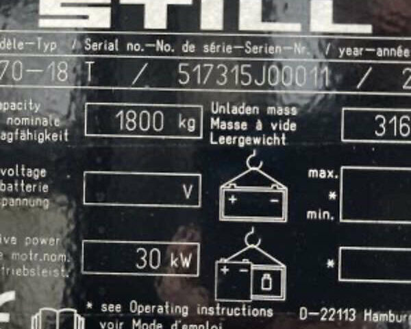 Стилл RX 70-20T, объемом двигателя 0 л и пробегом 0 тыс. км за 10274 $, фото 4 на Automoto.ua