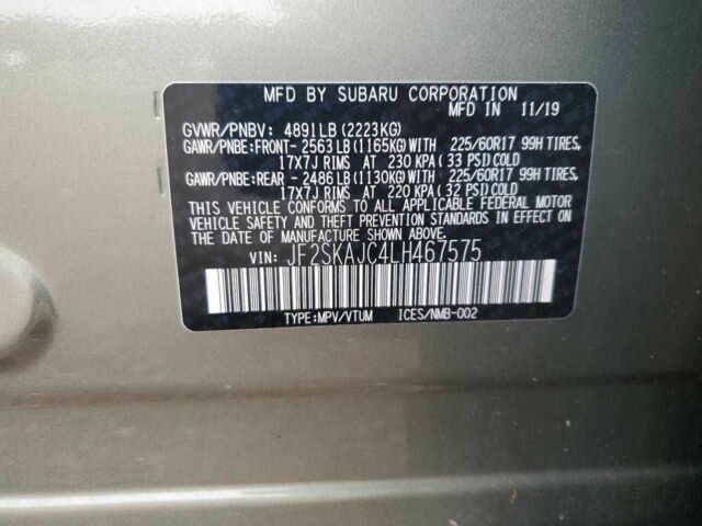 Зеленый Субару Форестер, объемом двигателя 2.5 л и пробегом 105 тыс. км за 4400 $, фото 11 на Automoto.ua