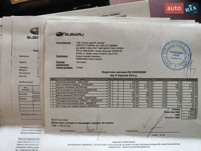Синий Субару Импреза, объемом двигателя 1.99 л и пробегом 125 тыс. км за 6000 $, фото 33 на Automoto.ua