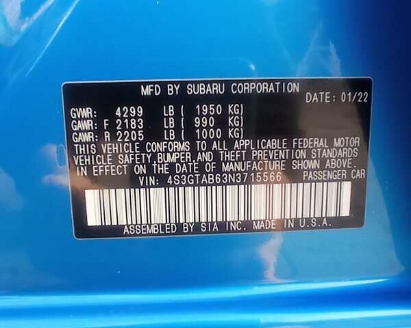 Синий Субару Импреза, объемом двигателя 2 л и пробегом 60 тыс. км за 14700 $, фото 49 на Automoto.ua