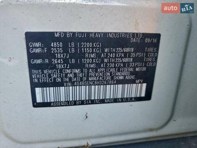 Белый Субару Аутбек, объемом двигателя 3.63 л и пробегом 50 тыс. км за 2200 $, фото 11 на Automoto.ua