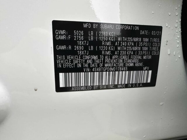 Білий Субару Аутбек, об'ємом двигуна 2.4 л та пробігом 46 тис. км за 26990 $, фото 23 на Automoto.ua