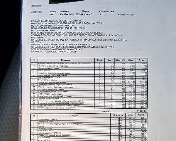 Чорний Субару Аутбек, об'ємом двигуна 2.39 л та пробігом 115 тис. км за 27777 $, фото 22 на Automoto.ua