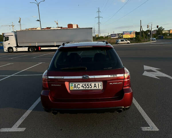 Красный Субару Аутбек, объемом двигателя 2.51 л и пробегом 176 тыс. км за 7900 $, фото 5 на Automoto.ua