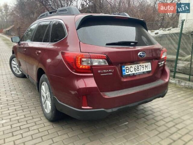 Красный Субару Аутбек, объемом двигателя 2.5 л и пробегом 155 тыс. км за 14100 $, фото 3 на Automoto.ua