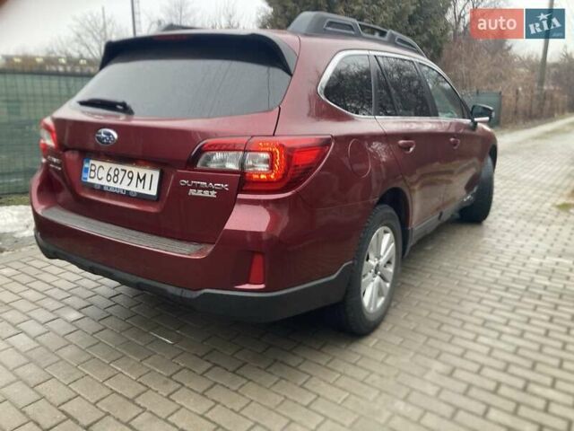 Красный Субару Аутбек, объемом двигателя 2.5 л и пробегом 155 тыс. км за 14100 $, фото 2 на Automoto.ua