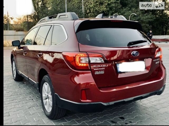 Красный Субару Аутбек, объемом двигателя 2.5 л и пробегом 202 тыс. км за 292 $, фото 6 на Automoto.ua