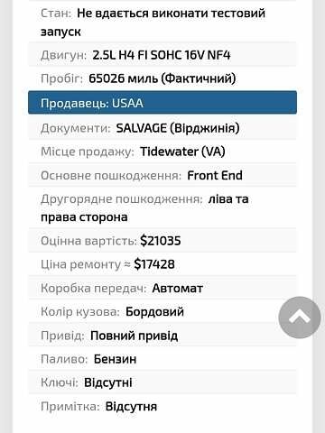 Красный Субару Аутбек, объемом двигателя 2.5 л и пробегом 133 тыс. км за 15300 $, фото 37 на Automoto.ua