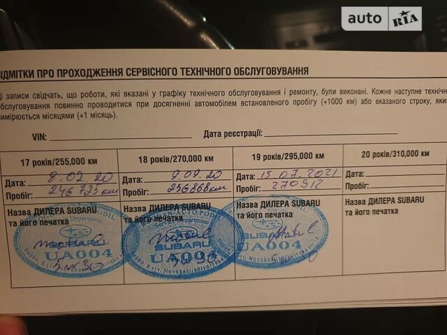 Серый Субару Аутбек, объемом двигателя 2.5 л и пробегом 322 тыс. км за 9200 $, фото 34 на Automoto.ua