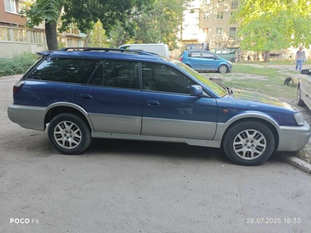 Синий Субару Аутбек, объемом двигателя 3 л и пробегом 400 тыс. км за 2500 $, фото 1 на Automoto.ua