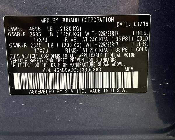 Синій Субару Аутбек, об'ємом двигуна 2.5 л та пробігом 121 тис. км за 15699 $, фото 41 на Automoto.ua