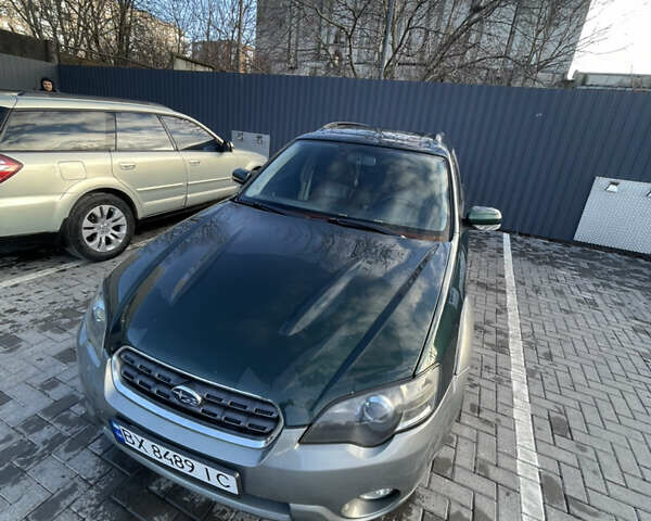 Зеленый Субару Аутбек, объемом двигателя 3 л и пробегом 307 тыс. км за 6400 $, фото 2 на Automoto.ua