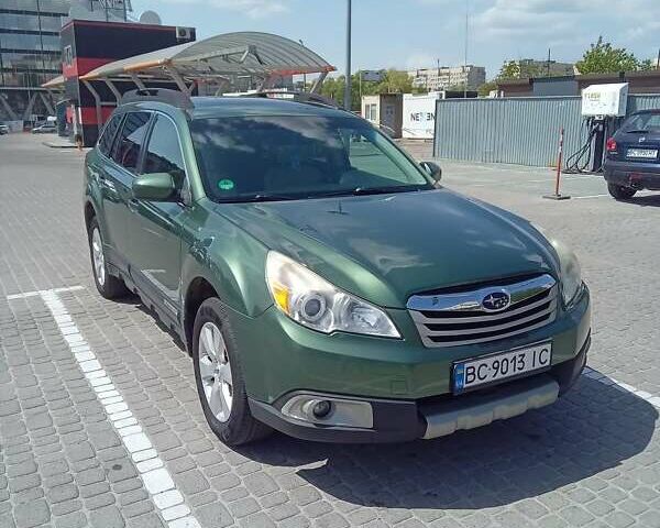 Зеленый Субару Аутбек, объемом двигателя 2.5 л и пробегом 242 тыс. км за 8200 $, фото 1 на Automoto.ua