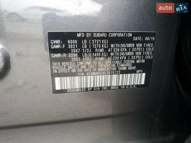 Серый Субару Ascent, объемом двигателя 2.4 л и пробегом 133 тыс. км за 3000 $, фото 12 на Automoto.ua