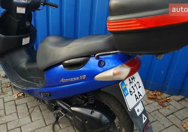 Синий Сузуки Address 110, объемом двигателя 0.11 л и пробегом 20 тыс. км за 844 $, фото 2 на Automoto.ua