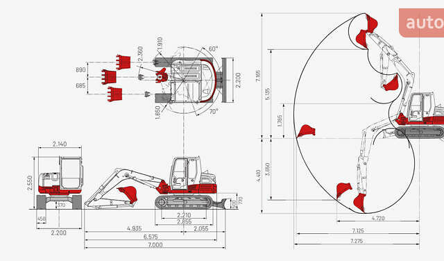 Красный Такеучи ТБ, объемом двигателя 0 л и пробегом 1 тыс. км за 52693 $, фото 4 на Automoto.ua