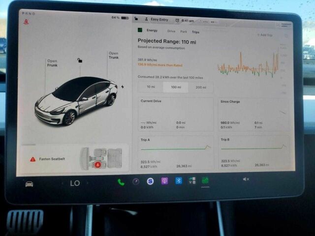 Білий Тесла Модель 3, об'ємом двигуна 0 л та пробігом 41 тис. км за 3995 $, фото 8 на Automoto.ua