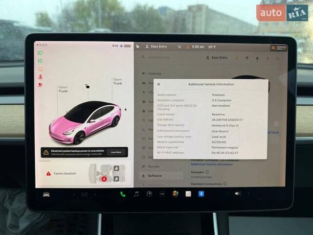 Білий Тесла Модель 3, об'ємом двигуна 0 л та пробігом 123 тис. км за 12800 $, фото 15 на Automoto.ua
