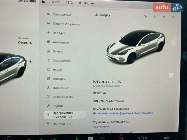 Білий Тесла Модель 3, об'ємом двигуна 0 л та пробігом 95 тис. км за 17999 $, фото 14 на Automoto.ua