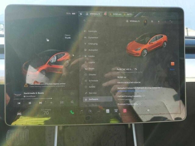 Белый Тесла Модель 3, объемом двигателя 0 л и пробегом 120 тыс. км за 3000 $, фото 8 на Automoto.ua