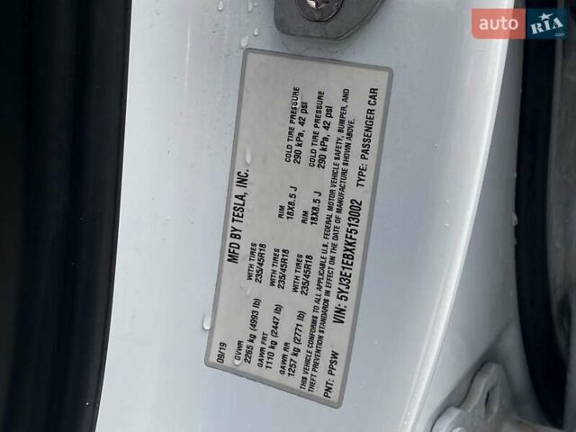 Белый Тесла Модель 3, объемом двигателя 0 л и пробегом 110 тыс. км за 19499 $, фото 18 на Automoto.ua