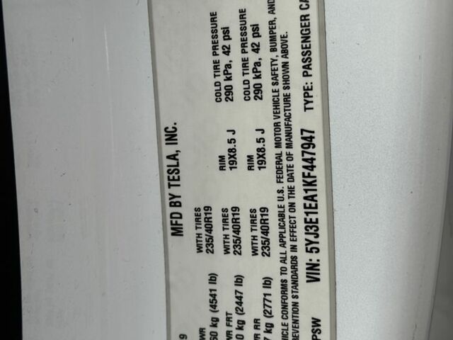 Белый Тесла Модель 3, объемом двигателя 0 л и пробегом 166 тыс. км за 14400 $, фото 9 на Automoto.ua