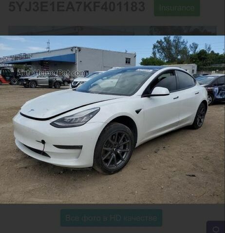 Білий Тесла Модель 3, об'ємом двигуна 0 л та пробігом 198 тис. км за 11500 $, фото 3 на Automoto.ua
