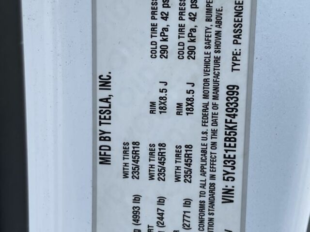Белый Тесла Модель 3, объемом двигателя 0 л и пробегом 263 тыс. км за 18800 $, фото 15 на Automoto.ua