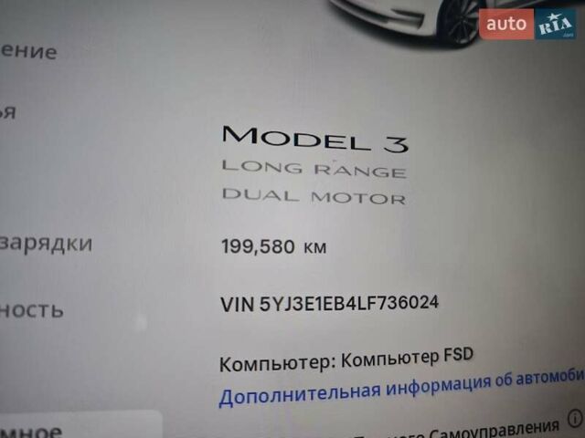 Білий Тесла Модель 3, об'ємом двигуна 0 л та пробігом 199 тис. км за 15999 $, фото 5 на Automoto.ua