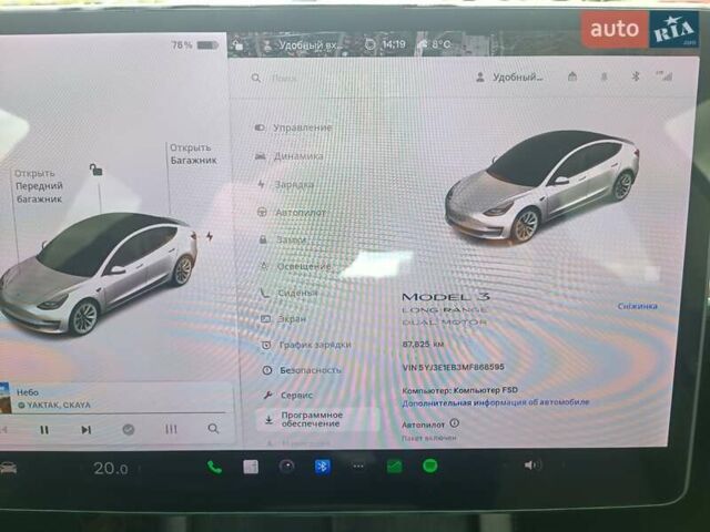 Тесла Модель 3 2020 в Львове на Automoto.ua Белый Тесла Модель 3, объемом двигателя 0 л и пробегом 88 тыс. км за 22500 $, фото 23 на Automoto.ua
