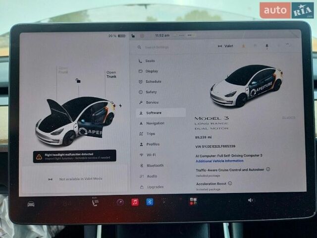 Білий Тесла Модель 3, об'ємом двигуна 0 л та пробігом 142 тис. км за 11300 $, фото 8 на Automoto.ua