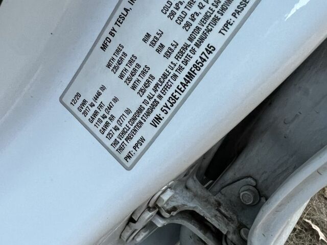 Білий Тесла Модель 3, об'ємом двигуна 0 л та пробігом 96 тис. км за 23800 $, фото 9 на Automoto.ua
