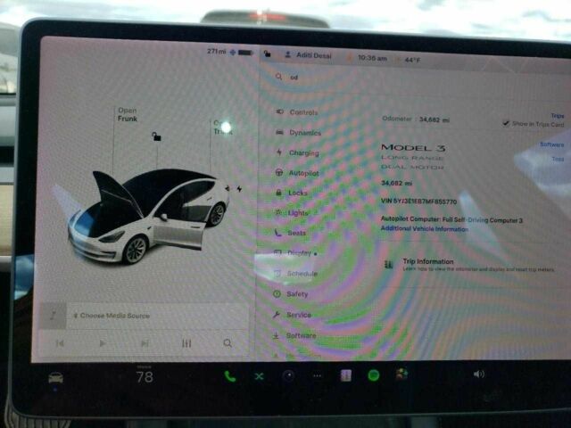 Білий Тесла Модель 3, об'ємом двигуна 0 л та пробігом 34 тис. км за 6000 $, фото 8 на Automoto.ua