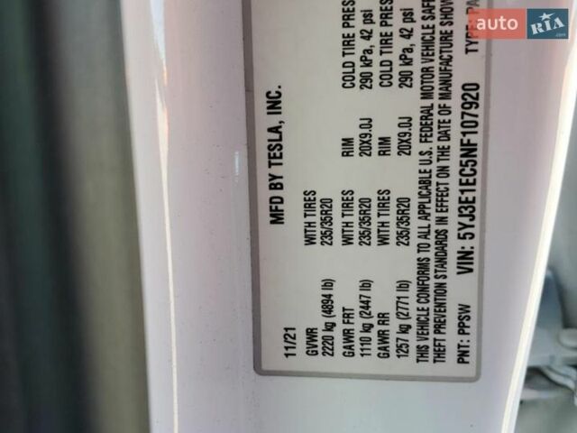 Белый Тесла Модель 3, объемом двигателя 0 л и пробегом 69 тыс. км за 5900 $, фото 11 на Automoto.ua