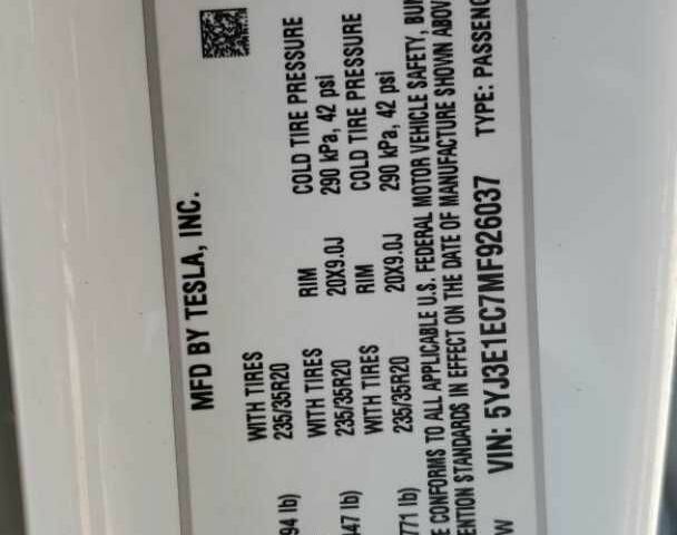 Білий Тесла Модель 3, об'ємом двигуна 0 л та пробігом 82 тис. км за 15200 $, фото 5 на Automoto.ua