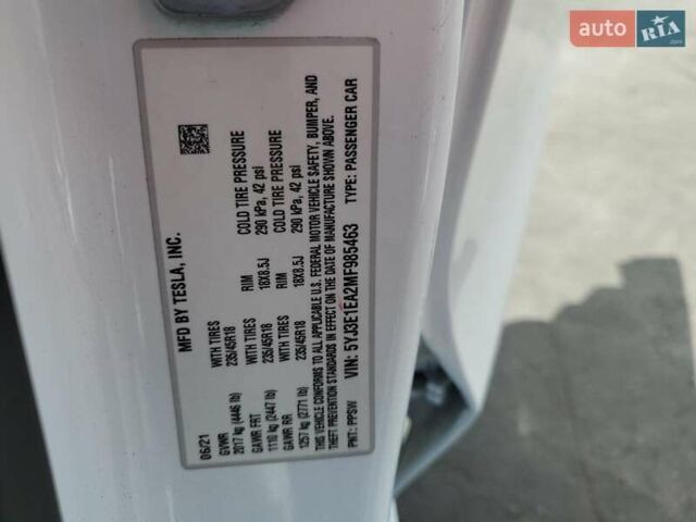 Белый Тесла Модель 3, объемом двигателя 0 л и пробегом 37 тыс. км за 11700 $, фото 10 на Automoto.ua