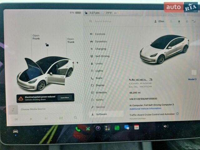 Белый Тесла Модель 3, объемом двигателя 0 л и пробегом 76 тыс. км за 6700 $, фото 9 на Automoto.ua