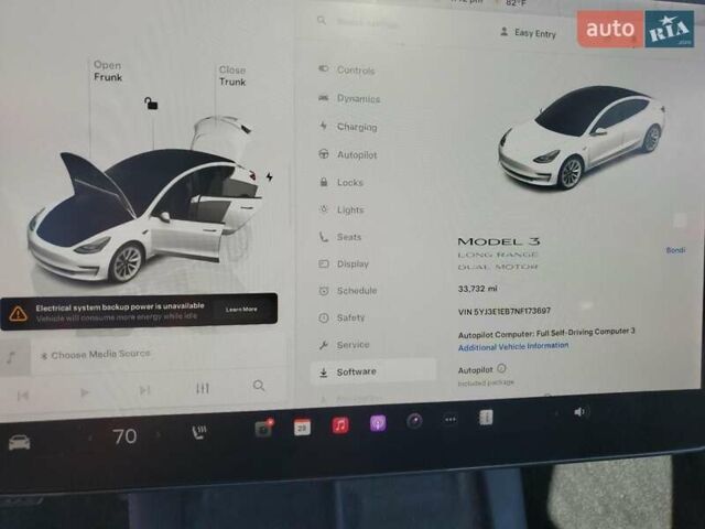 Тесла Модель 3 2022 у Києві на Automoto.ua Білий Тесла Модель 3, об'ємом двигуна 0 л та пробігом 54 тис. км за 13910 $, фото 14 на Automoto.ua